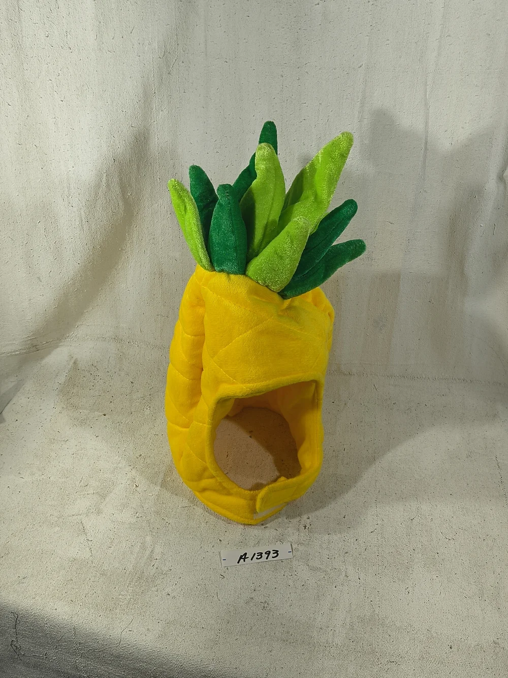 Plush Pineapple Hat - Yellow & Green Adjustable